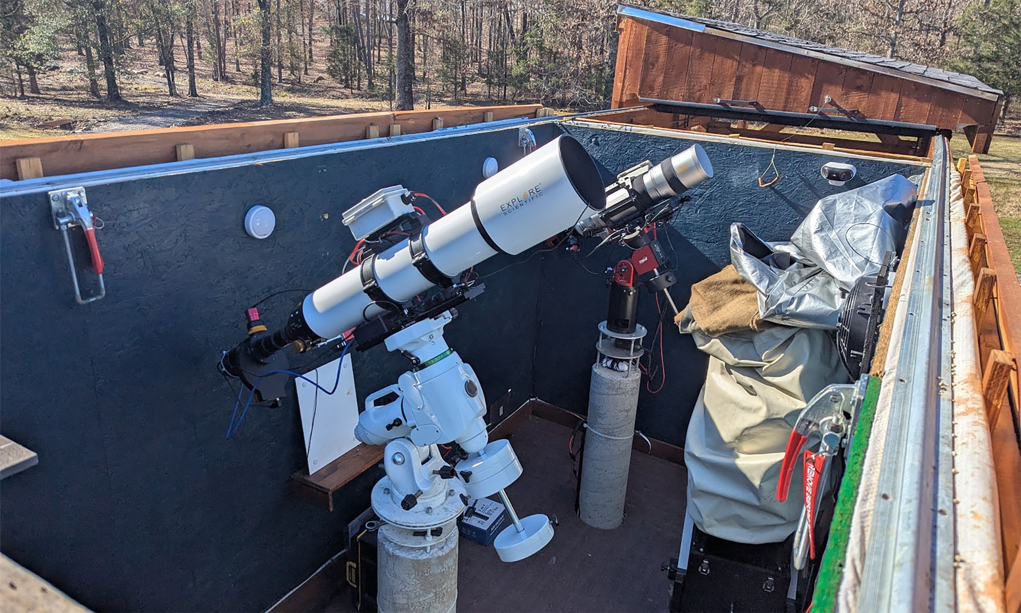 View of both scopes inside the observatory(context view)